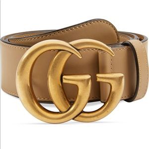 Gucci GG Logo Leather Belt